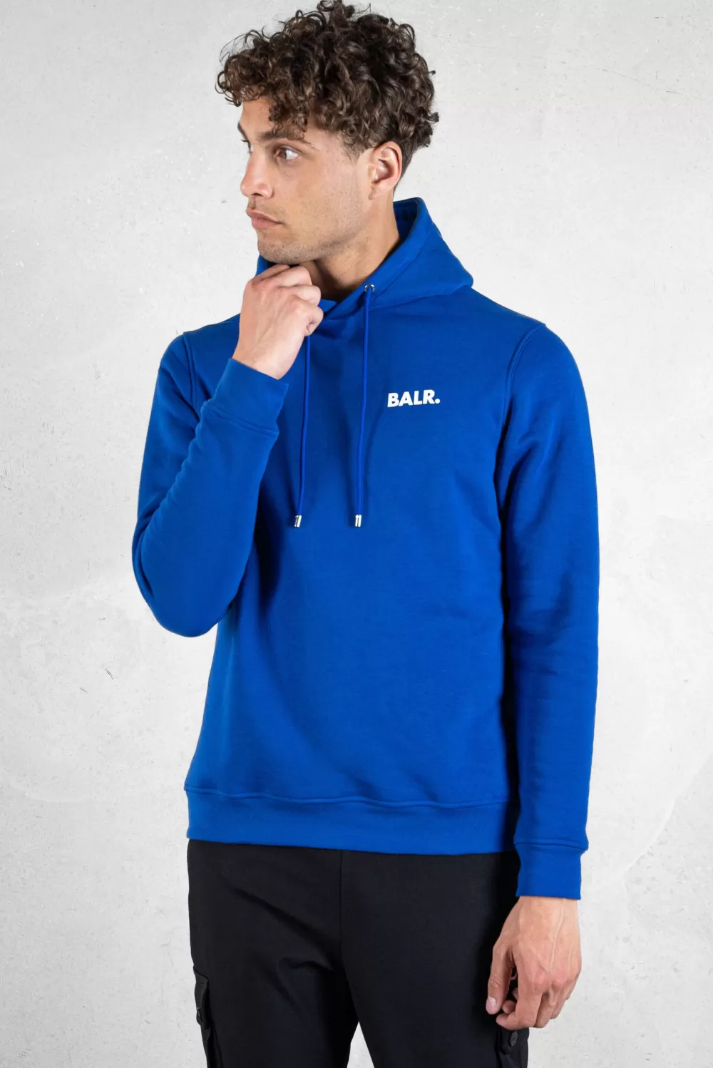 Hot Brand Straight Small Logo Hoodie Surf The Web/Bright White Heren Hoodies