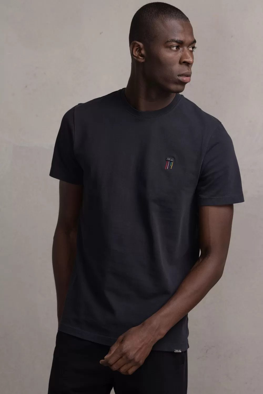 New Olaf Straight Colored Letters T-Shirt Jet Black Heren T-Shirts