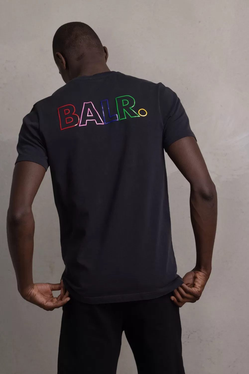 New Olaf Straight Colored Letters T-Shirt Jet Black Heren T-Shirts