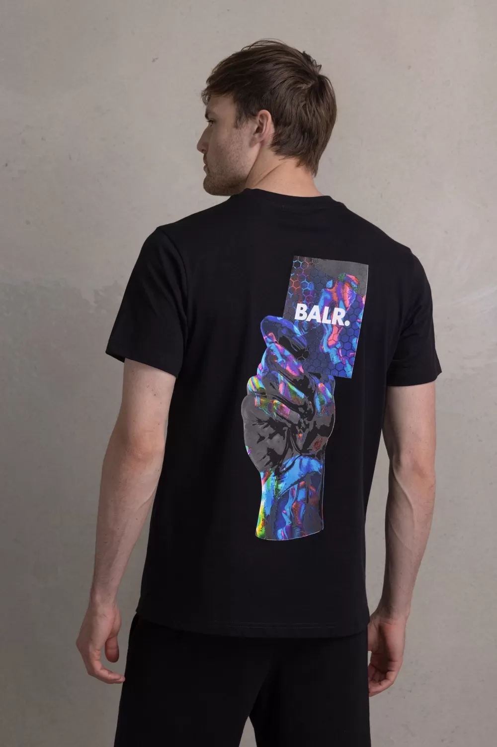 Shop Olaf Straight Multi Color Card T-Shirt Jet Black Heren T-Shirts