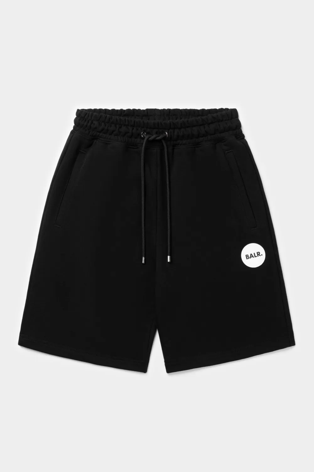 Cheap Tony Regular Round Rubber Badge Sweat Shorts Jet Black Heren Shorts